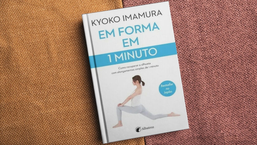 O livro foi editado em Portugal com o título "Em forma em 1 minuto" / Reprodução/Arte DL