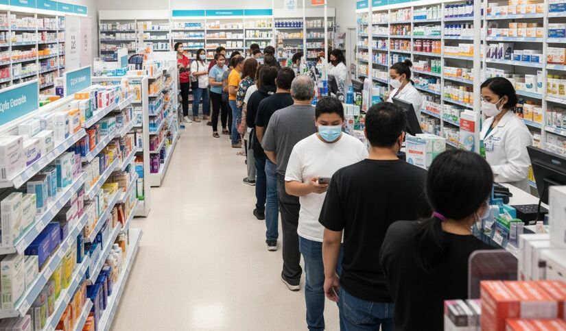 Clientes não precisarão ficar em filas nas farmácias tradicionais - Imagem gerada por IA/Gemini
