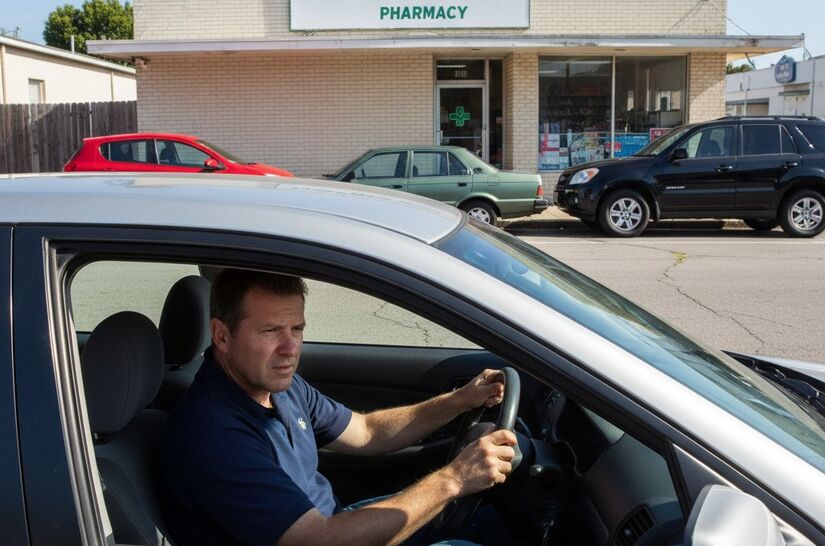 Seria o fim da busca por vagas em estacionamentos de farmácias? - Imagem gerada por IA/Gemini