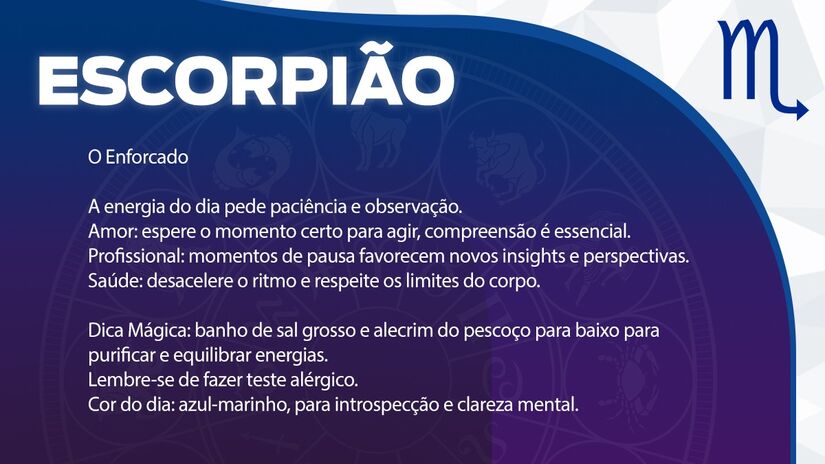 Previsão para Escorpião / Arte/DL
