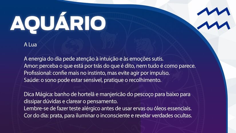 Previsão para Aquário / Arte/DL
