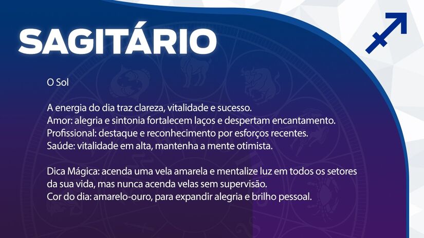 Previsão para Sagitário / Arte/DL
