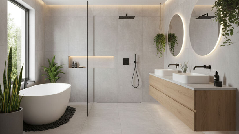 Foto gerada por IA/Sem portas ou divisórias, o ambiente ganha um ar minimalista e contemporâneo