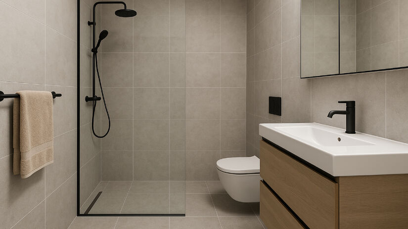 Foto gerada por IA/O grande diferencial do walk-in shower está na circulação livre