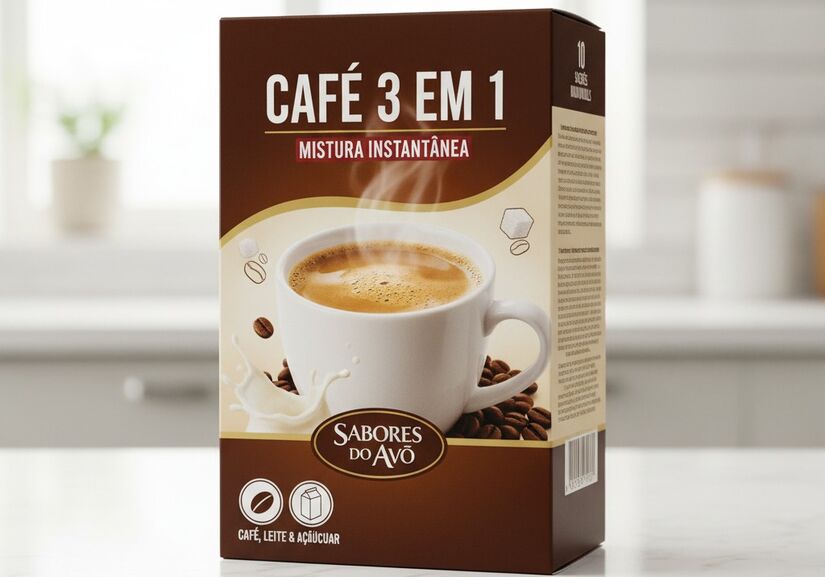O café 3 em 1 é rico em gordura hidrogenada - Imagem gerada por IA/Google Gemini