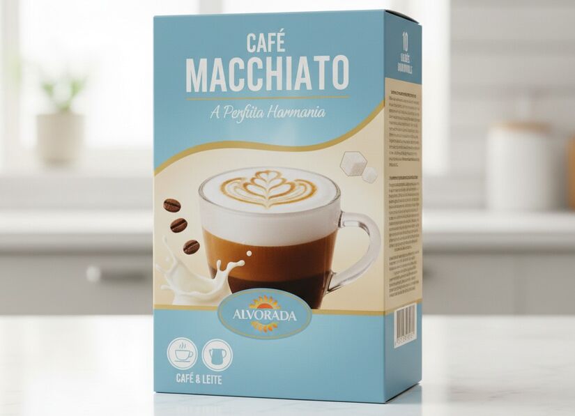 O café macchiato é cheio de xaropes açucarados - Imagem gerada por IA/Google Gemini