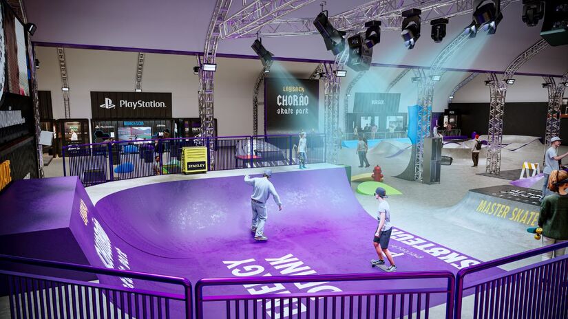 Skate Park oferece aulas para iniciantes e espaço para competições profissionais (Divulgação)