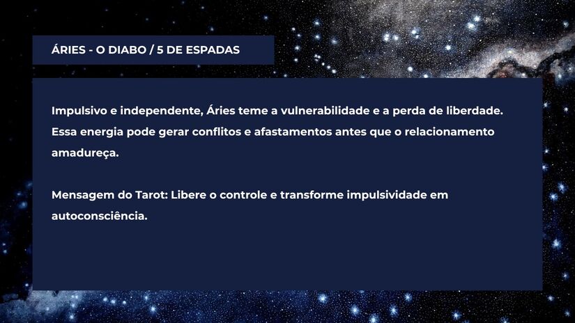 Como o signo de Áries se sabota no amor, segundo o Tarot Terapêutico / Arte/DL