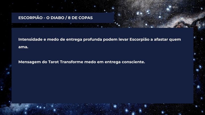 Como o signo de Escorpião se sabota no amor, segundo o Tarot Terapêutico / Arte/DL