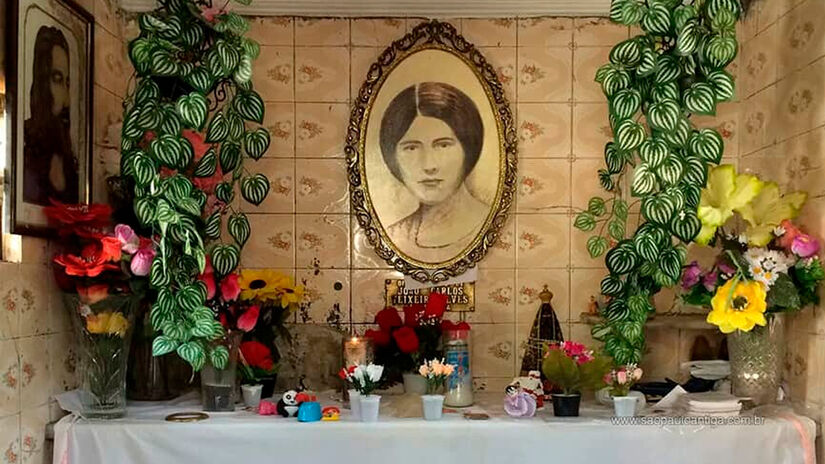 o corpo da vítima. Maria Fea foi sepultada no Cemitério da Filosofia, no bairro do Saboó. - Reprodução/saopauloantiga.com.br