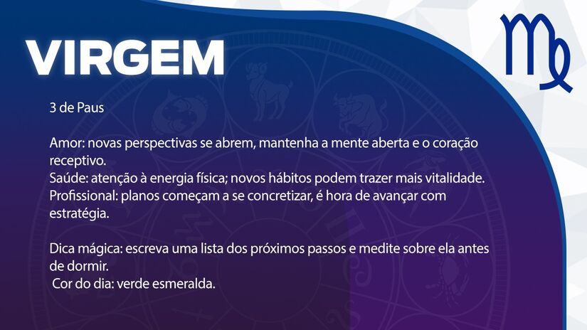 Previsão para Virgem / Arte/DL

