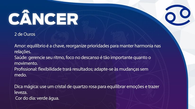 Previsão para Câncer / Arte/DL

