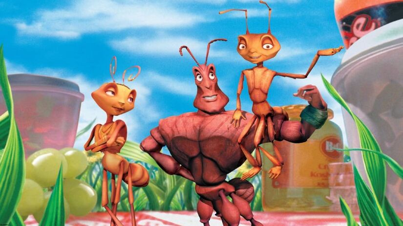 A animação 'FormiguinhaZ' conta com os personagens levando o mesmo visual de seus dubladores originais como Woody Allen, Sylvester Stallone e Sharon Stone (Dreamworks/Divulgação)