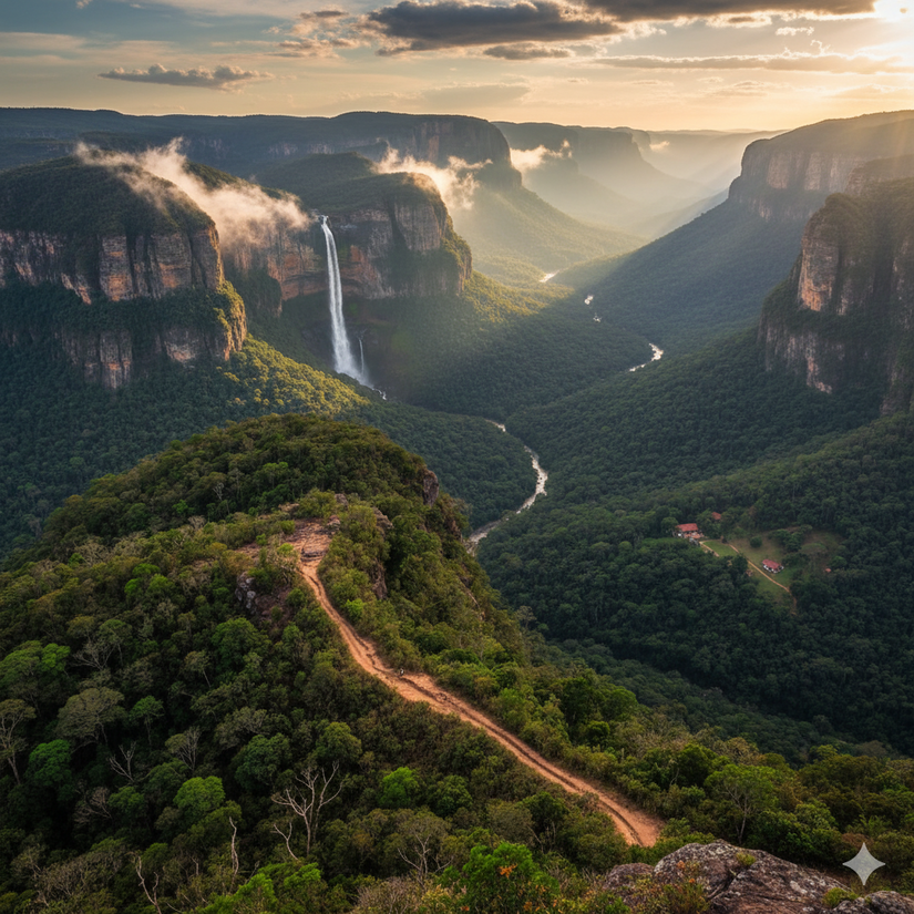 A vista do lugar é deslumbrante - Imagem gerada por IA/Gemini