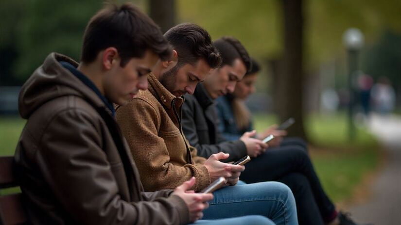 Jovens de 16 a 24 anos passam, em média, 2h20 por dia nas redes sociais em 2024, quase 10% menos que em 2022/Freepik