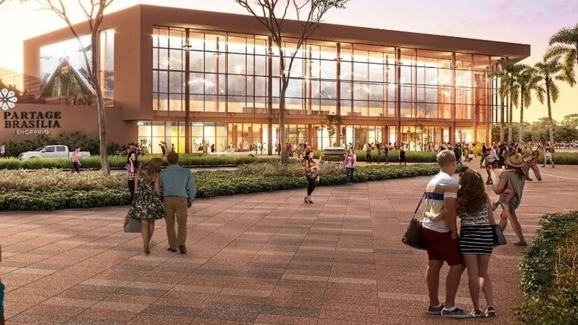 Mesmo estando em fase de construção, o shopping já conquistou a certificação ambiental LEED Gold (Grupo Partage/Partage Brasília/Divulgação)