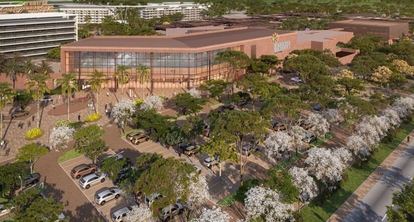 O shopping terá mais de 60 mil m² de área construída e reunirá mais de 130 lojas, entre elas sete grandes âncoras (Grupo Partage/Partage Brasília/Divulgação)