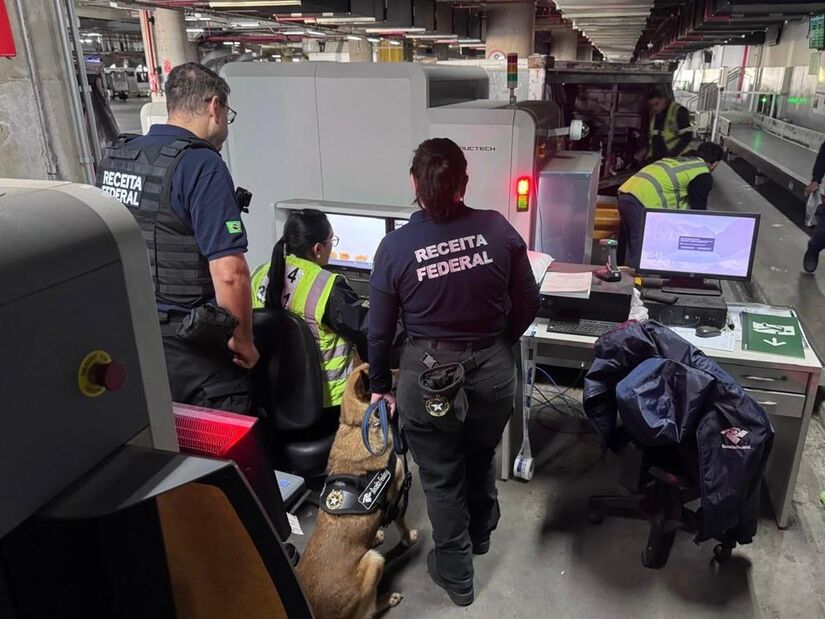 Produtos foram retidos por falta de comprovação de importação regular e indícios de destinação comercial (Divulgação/Receita Federal)