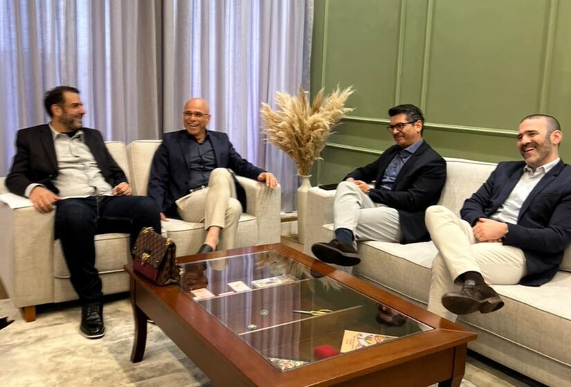 Prefeito Farid Madi recebe representantes da Rede D'Or e secretário de Saúde (Divulgação/PMG)