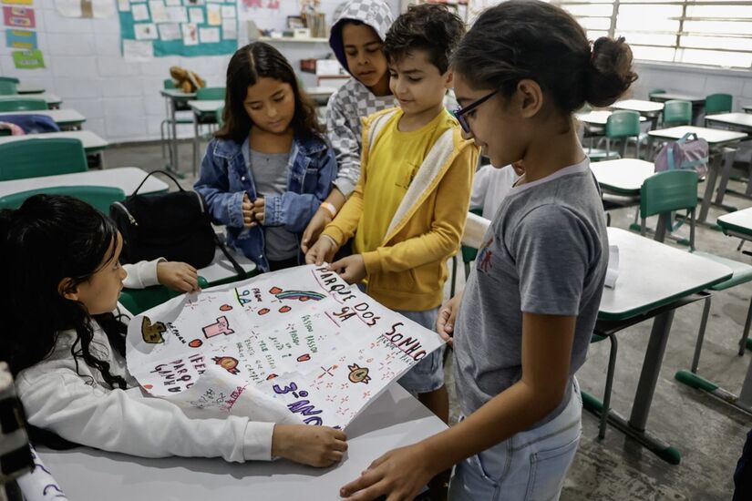 Escola Estadual Parque dos Sonhos, localizada na cidade de Cubatão, e vencedora do Prêmio Melhor Escola do Mundo 2025 (World's Best School Prize), da T4 Education (Divulgação/GovernoSP)