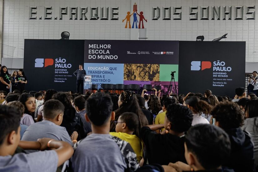 Escola Estadual Parque dos Sonhos, localizada na cidade de Cubatão, e vencedora do Prêmio Melhor Escola do Mundo 2025 (World's Best School Prize), da T4 Education (Divulgação/GovernoSP)