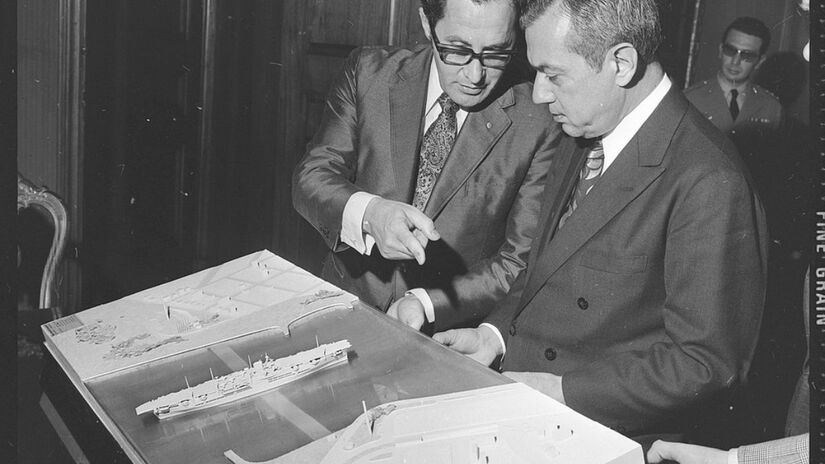 Projeto de túnel para substituir a Travessia SantosGuarujá em 1972 / Arquivo Público do Estado de São Paulo/Divulgação