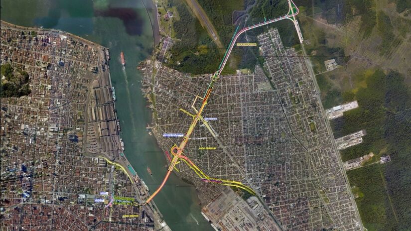 A construção prevê ligação submersa entre as duas cidades, reduzindo o tempo de deslocamento / Divulgação