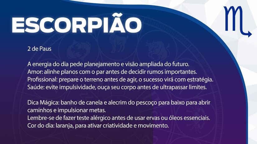 Previsão para Escorpião / Arte/DL