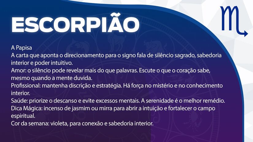 Previsão para Escorpião / Arte/DL