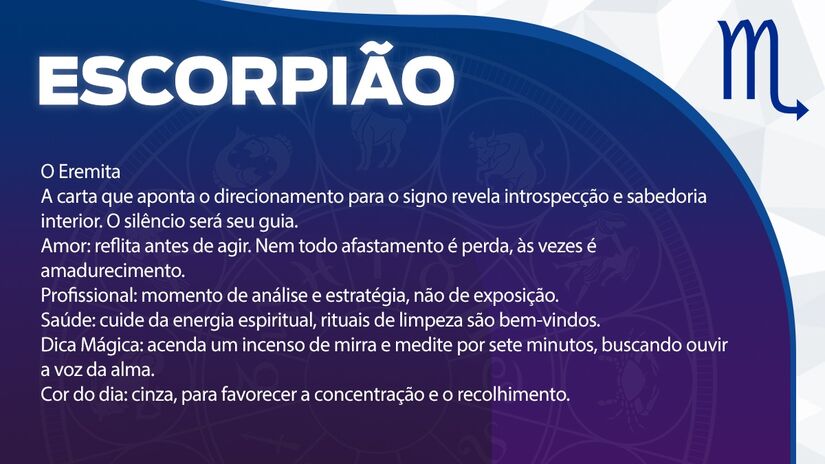 Previsão para Escorpião / Arte/DL