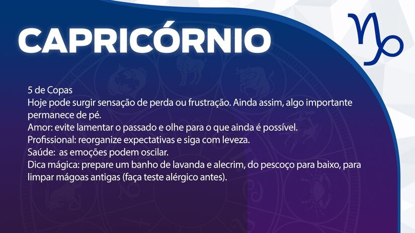 Previsão para Capricórnio / Arte/DL 
