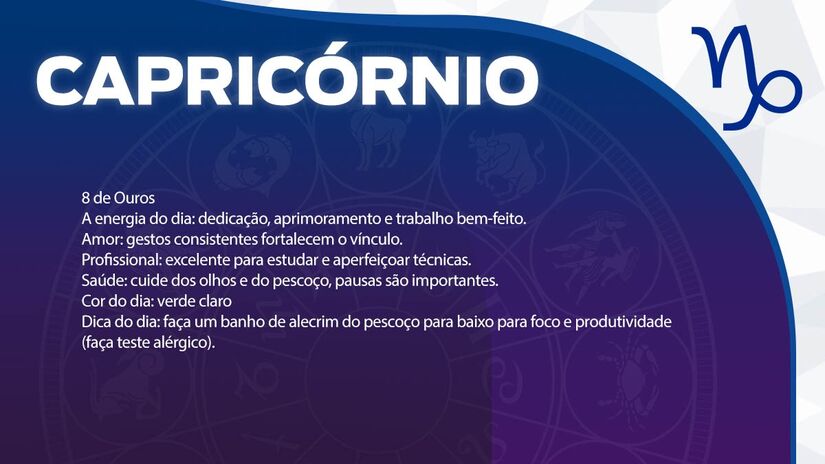 Previsão para Capricórnio / Arte/DL 