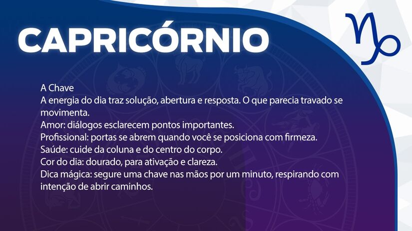 Previsão para Capricórnio / Arte/DL 