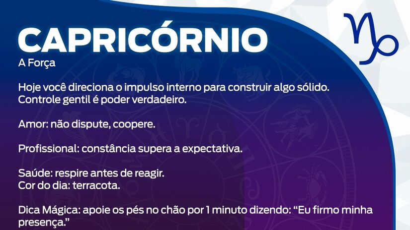Previsão para Capricórnio / Arte/DL 