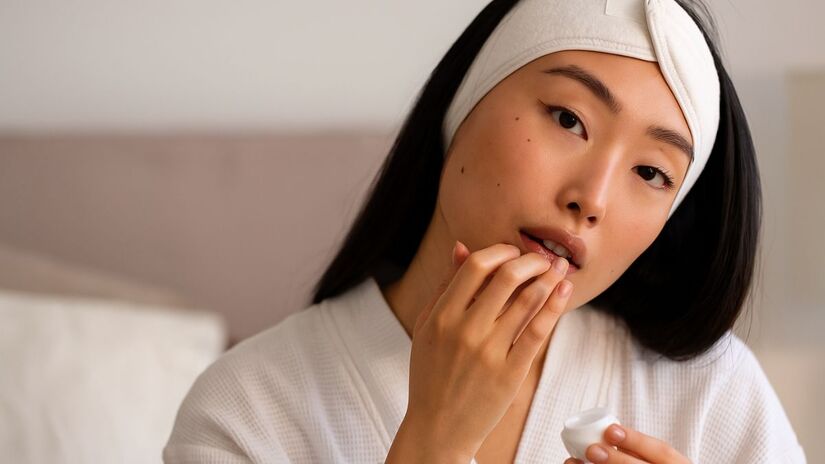 Hidratar os lábios antes do contorno é essencial para um acabamento natural e duradouro/ Freepik/Modificado por IA/Open AI