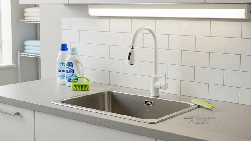 Se na versão original o tanque de lavar roupa fica suspenso e fixado na parede, ao lado da máquina de lavar, na nova ele está se tornando um modelo de sobrepor (Image FX/Imagem gerada por IA)