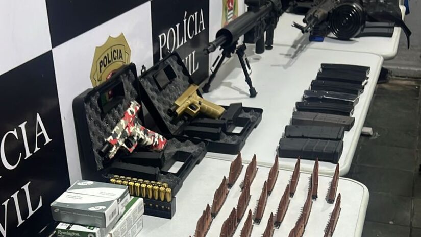 Arsenal encontrado expõe a presença silenciosa do crime organizado na região / Divulgação/Polícia Civil