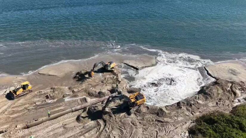 Até agora, mais de 1,4 milhão de metros cúbicos já foram retirados