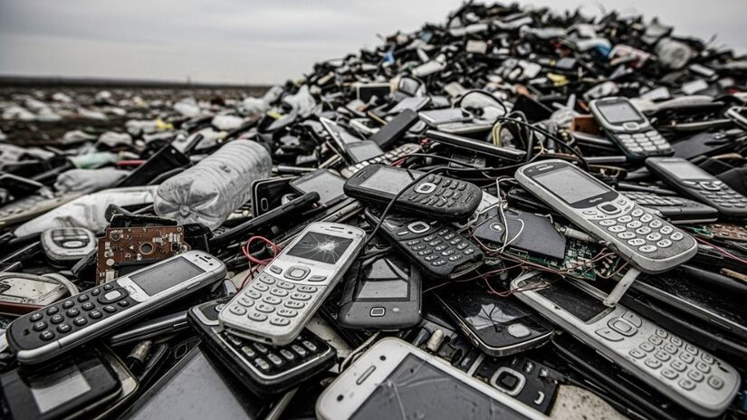 Em 2023, o mundo descartou 53 milhões de toneladas de lixo eletrônico, desperdiçando metais preciosos em aterros sanitários