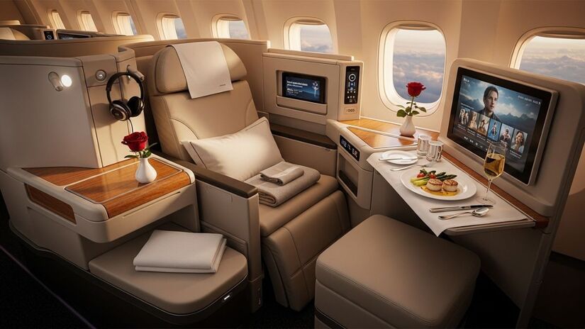 A distância percorrida é de 15.397 quilômetros sem nenhuma escala, operação iniciada em 2018 / Imagens geradas por IA/ImageFX