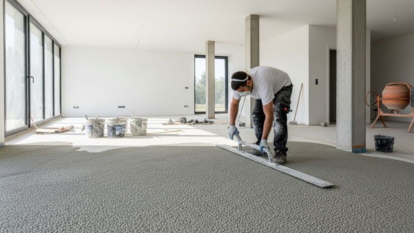 O microcimento tornou-se uma das principais tendências de revestimento em 2025, especialmente na Argentina / Imagens geradas por IA/ImageFX