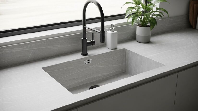 O material é fabricado através da compactação de minerais naturais sob condições extremas de temperatura e pressão, resultando em superfície extremamente resistente e durável