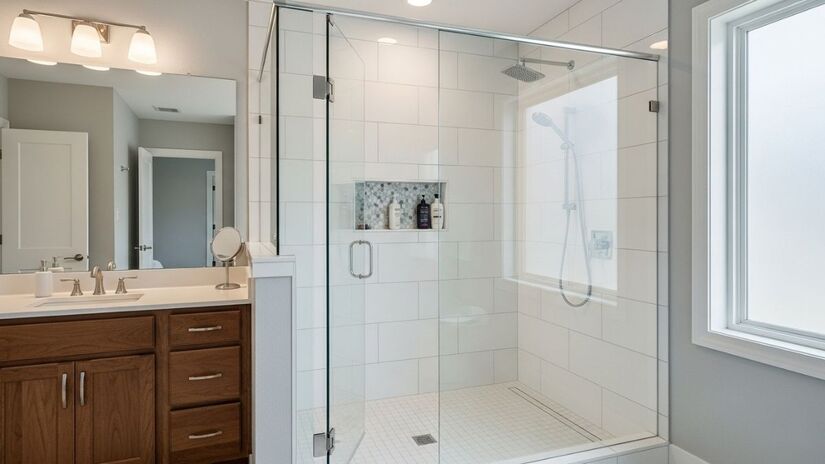 Hotéis mantêm boxes transparentes usando esponja de melamina (borracha mágica), não produtos caros / Imagens geradas por IA/ImageFX