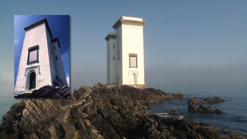 Farol de Carraig Fhada  Construído em 1832, o farol chama atenção por seu formato quadrado e pelas vistas panorâmicas da costa de Port Ellen/ Euan Nelson/Tom Richardson/Wikimedia Commons