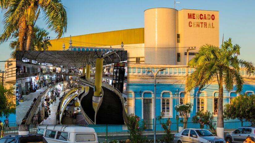 Mercado Central  Um dos maiores centros de artesanato do Brasil, reúne rendas, redes e produtos típicos cearenses em mais de 500 boxes, perfeito para quem quer levar lembranças autênticas da cultura local/ Paul R. Burley/Patricialaraia/Wikimedia Commons