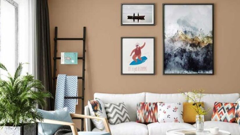 O cáqui quente aparece como o novo neutro favorito dos designers, criando ambientes acolhedores e sofisticados/ Reprodução Asian Paints