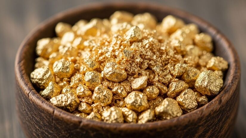 O ouro é usado por sua excelente condutividade elétrica e resistência total à oxidação, essencial para conexões críticas / Imagens geradas por IA/ImageFX