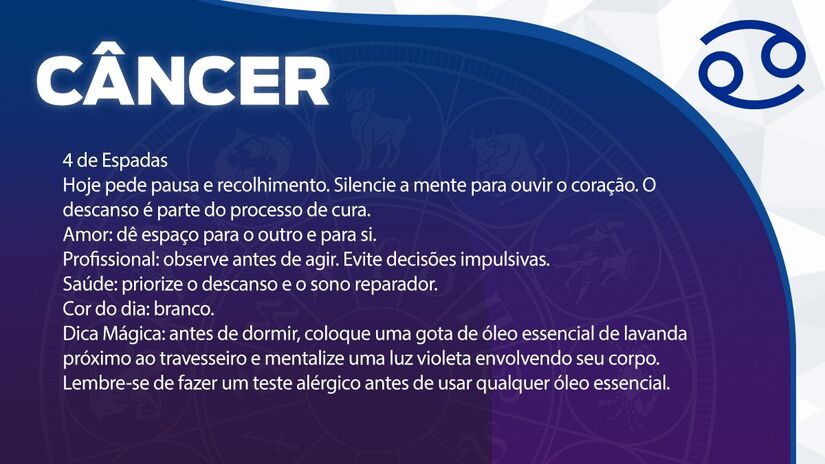 Previsão para Câncer / Arte/DL 