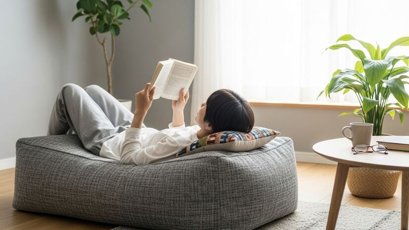 Ele pode ser usado como assento extra, apoio para os pés ou até como mesinha improvisada