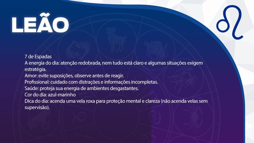 Previsão para Leão / Arte/DL 